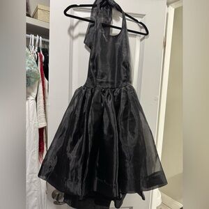 Coquette, Black, backless, halter, puffy dress size small, worn once